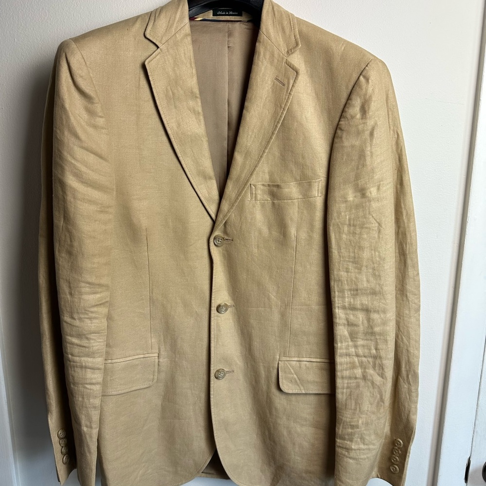 J Crew 3 Piece Linen Suit
